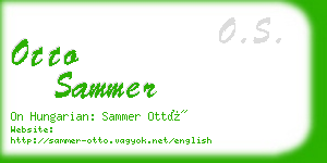 otto sammer business card